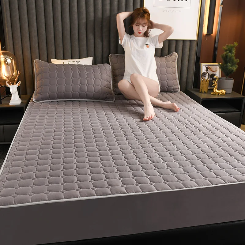 high-end Mattress Protector Quilted Fashion fitted sheet For family