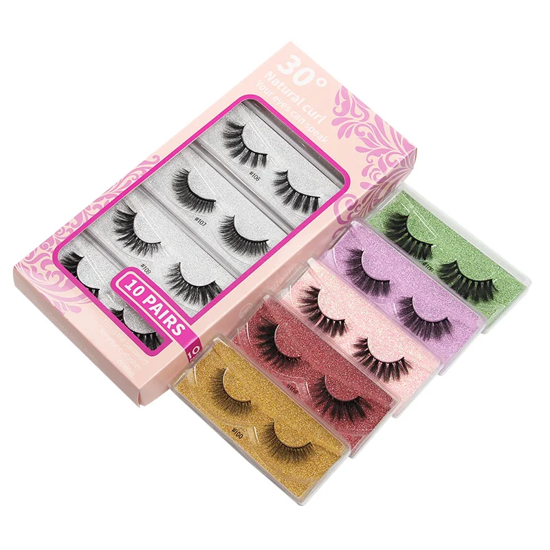 Wholesale Natural Fluffy Wispy Faux Mink Eyelashes Other Handmade Soft Private Label 100% 5D False 25Mm 3D Mink Eyelash