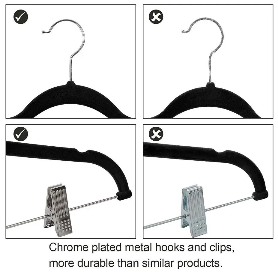 Pants Hangers with Clips Ultra Thin Non Slip Skirt Hangers Space Skirt hangersg Clothes Hangers for Skirts, Pant, Jeans