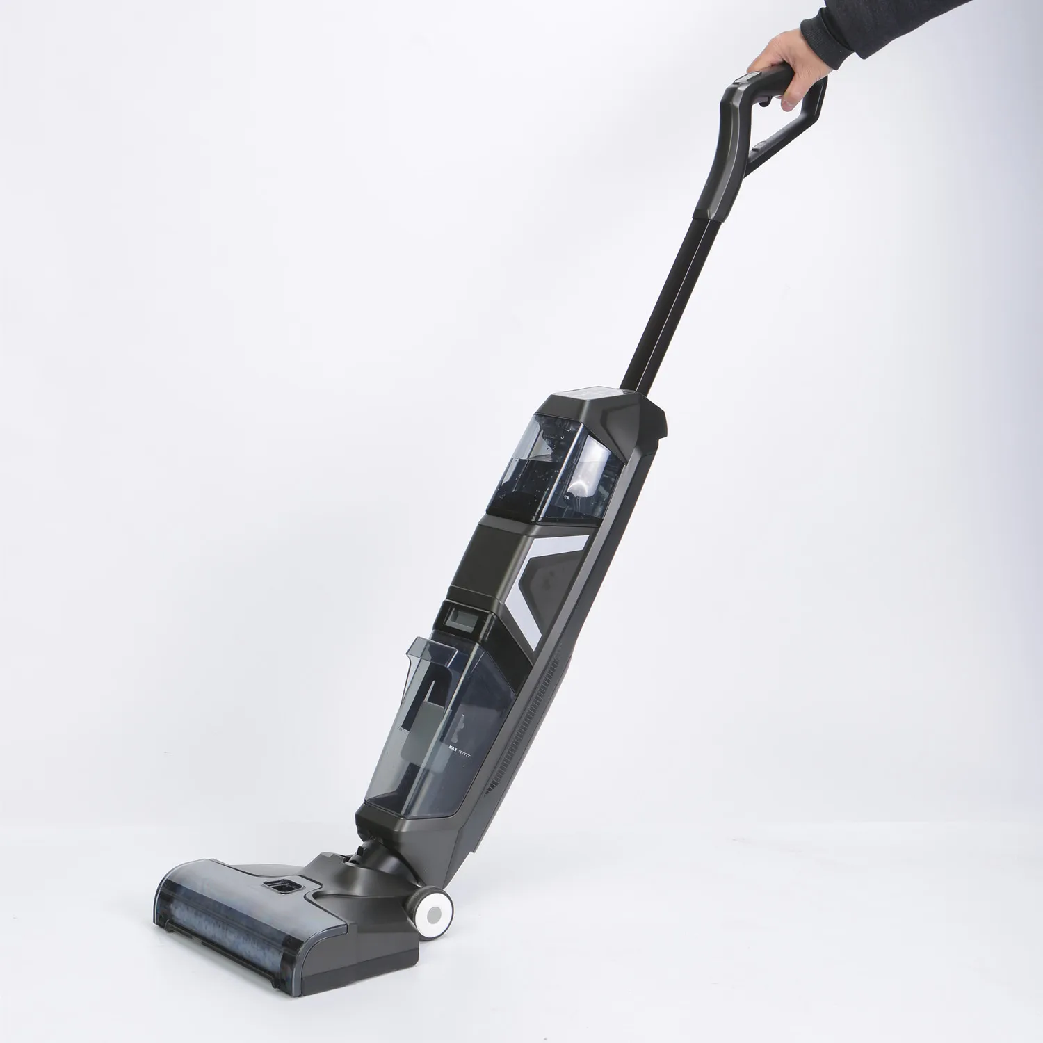 Популярный ручной пылесос для сухой и влажной уборки с голосовым помощником для самоочистки дома