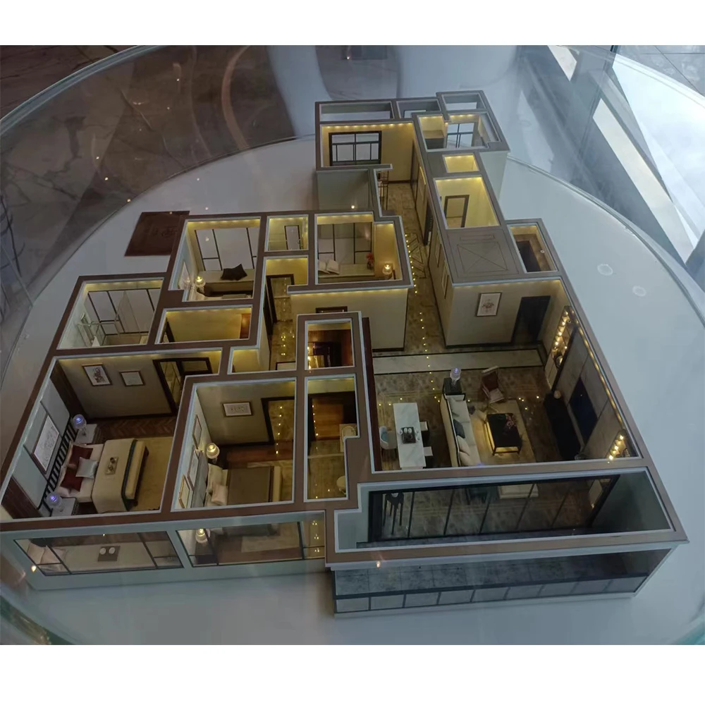 Acrylic material mini house interior design model Aolin model Architectural scale model