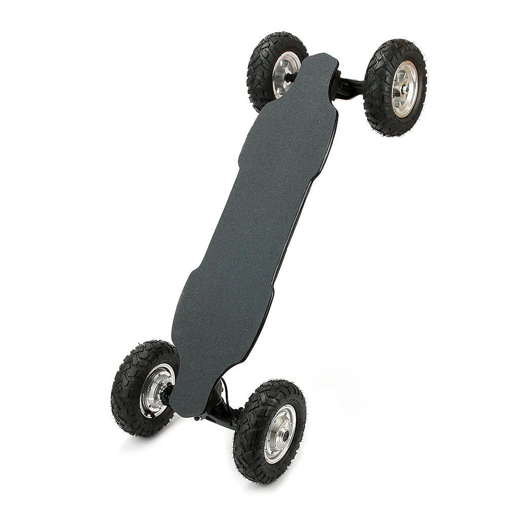 Cross-country big wheel electric skateboard with dual built-in hub