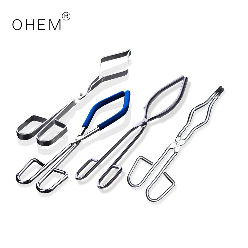Lab Chemical Use Professional Holder Crucible Tong 16 Inch Stainless Steel High temperature resistance Crucible Tongs