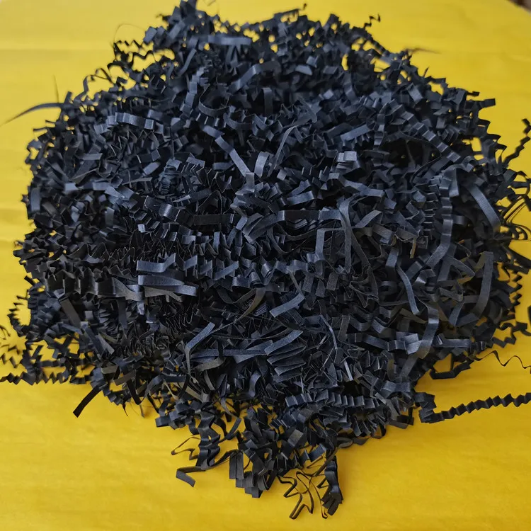 2/3/4/5MM Professional navy blue shredded package recycle black high grade decorative paper raffia crinkle paper shred