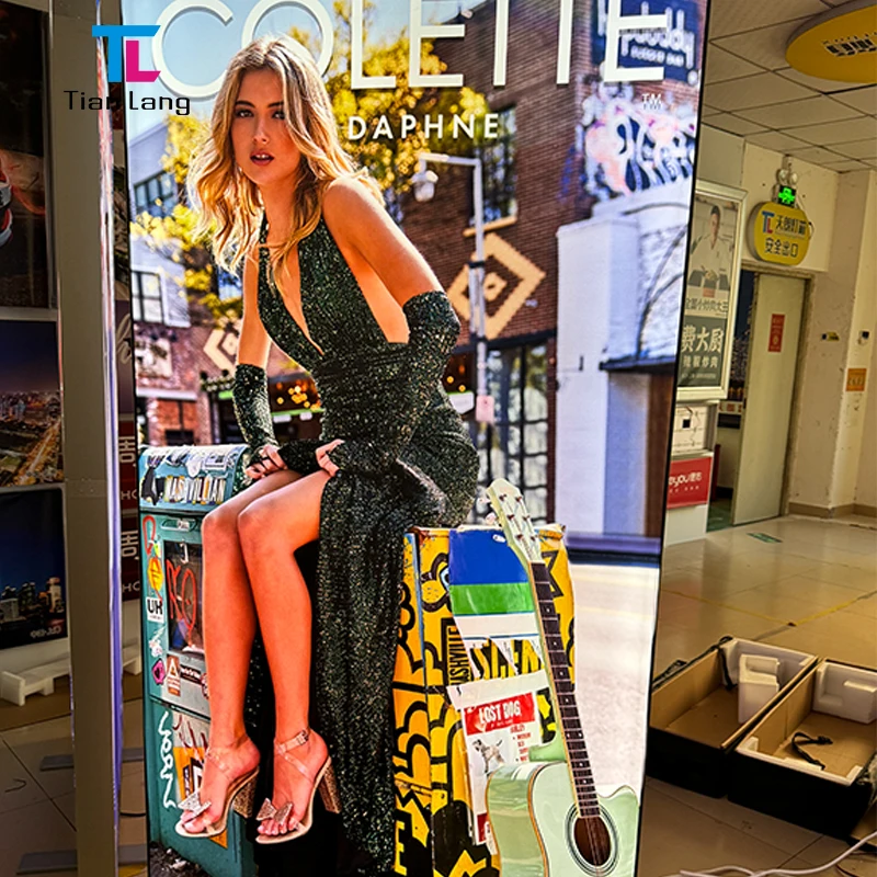 TianLang Trade Show Booth Back Lit Led Led Advertising Lightbox Foldable Seg Fabric Light Boxes