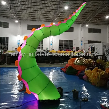 Personalized 3_7mh Inflatable Octopus Tentacles For Decoration Inflatable Halloween Feeler Balloon Inflated Led Lighting Antenna