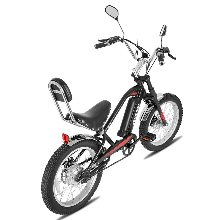 JOYKIE vintage style black 48v 500w 26 inch fat tire city ebike electric motor bike