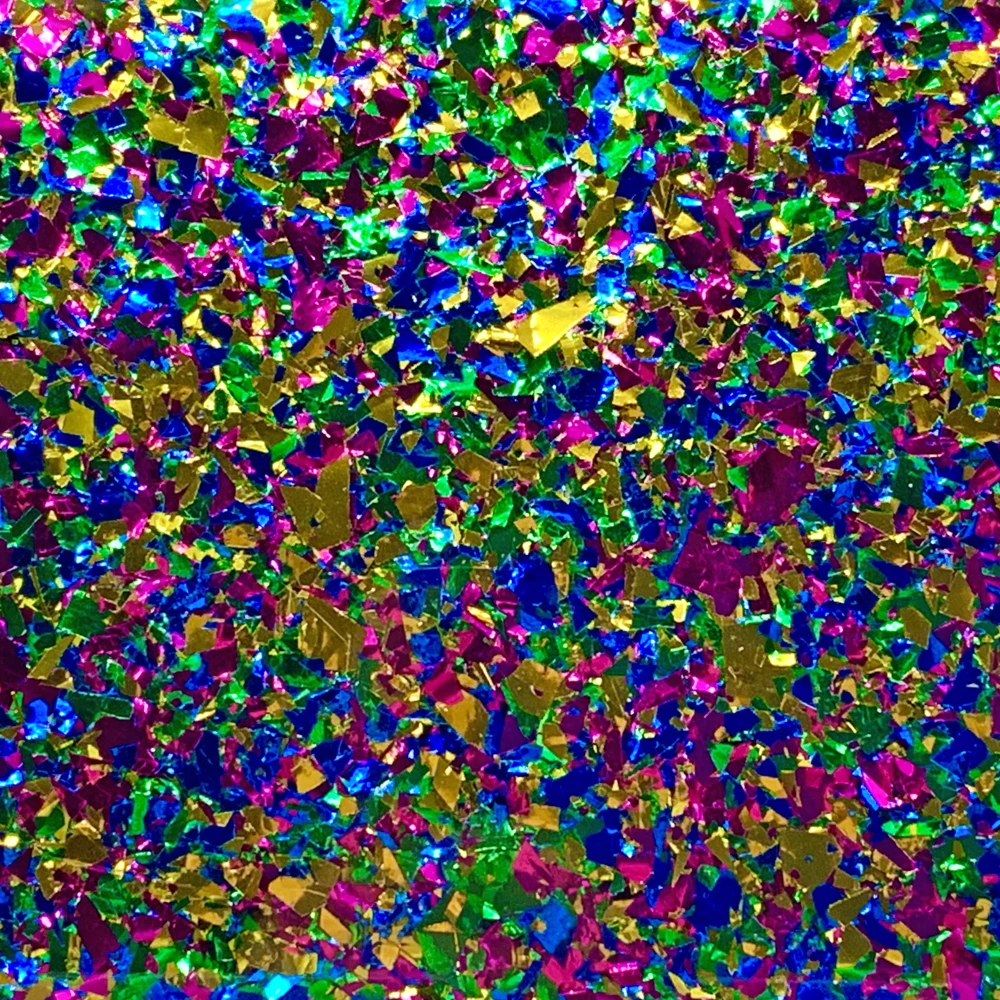 
Acrylic 2-Sided Chunky Glittering 4.0mm Sheets for Jewelry/Craft/Art Work/Decoration - Green, 1000x600x3.0mm(40