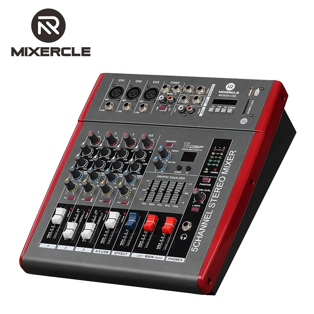 
2X200W Power Amplifierr Mixer,16 DSP,48V Phantom Power Professional Audio Power Mixer 