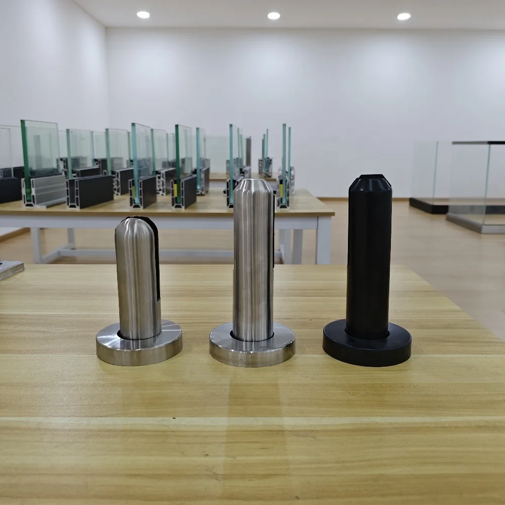 160/200MM Stainless Steel Brushed /Matt Black Round Glass Spigot For Balcony/Staircase