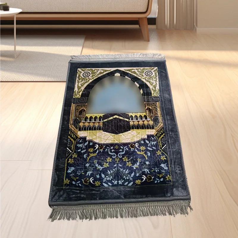 Hot Selling Good Quality Muslim Home Mosque Use Quilted Printing Kids Prayer Rugs Janamaz Islamic Muslim Prayer Rug