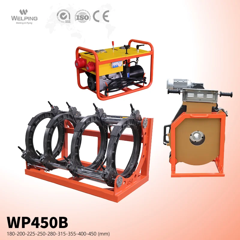 Gas pipe 180mm 450mm pipe HDPE Butt fusion welding machine pe butt welding machine