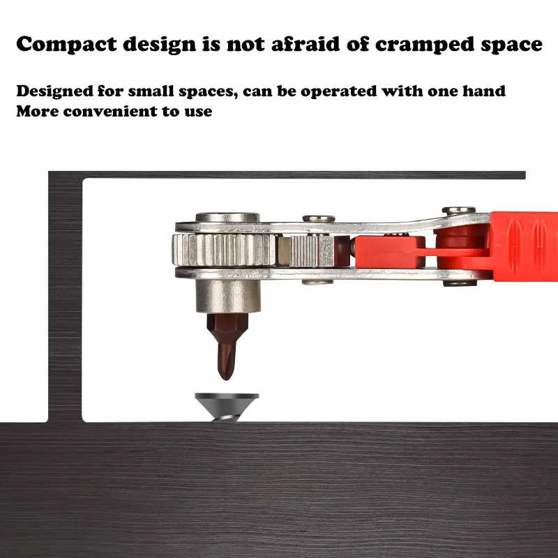 New two-way multi-function ratchet screwdriver positive and negative narrow space screwdriver turning wrench flat head bit set