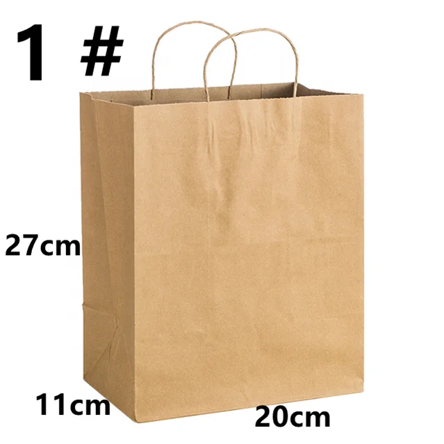 Cheap Custom Printed Logo Size cardboard Food packaging white brown Kraft Gift Craft Shopping Paper Bag