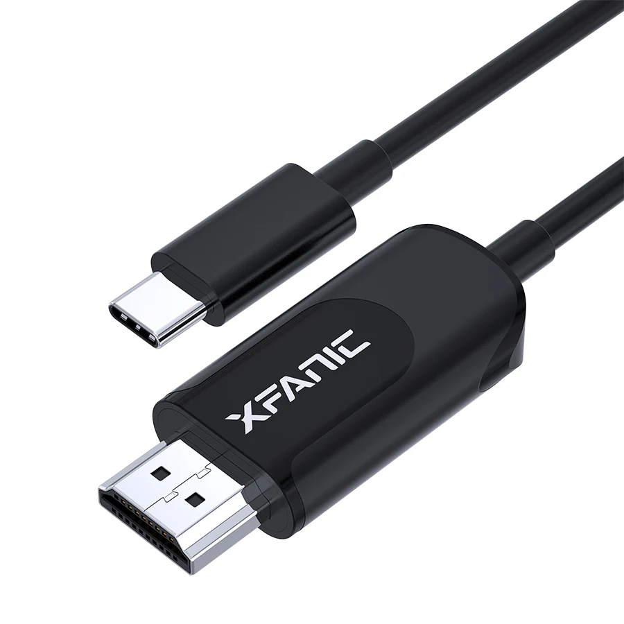 
Xfanic high quality custom Type-C to Hdmi Cable 4K Video Mobile TV Dual Display Connect Cable USB C to Hdmi Cable Adapter 