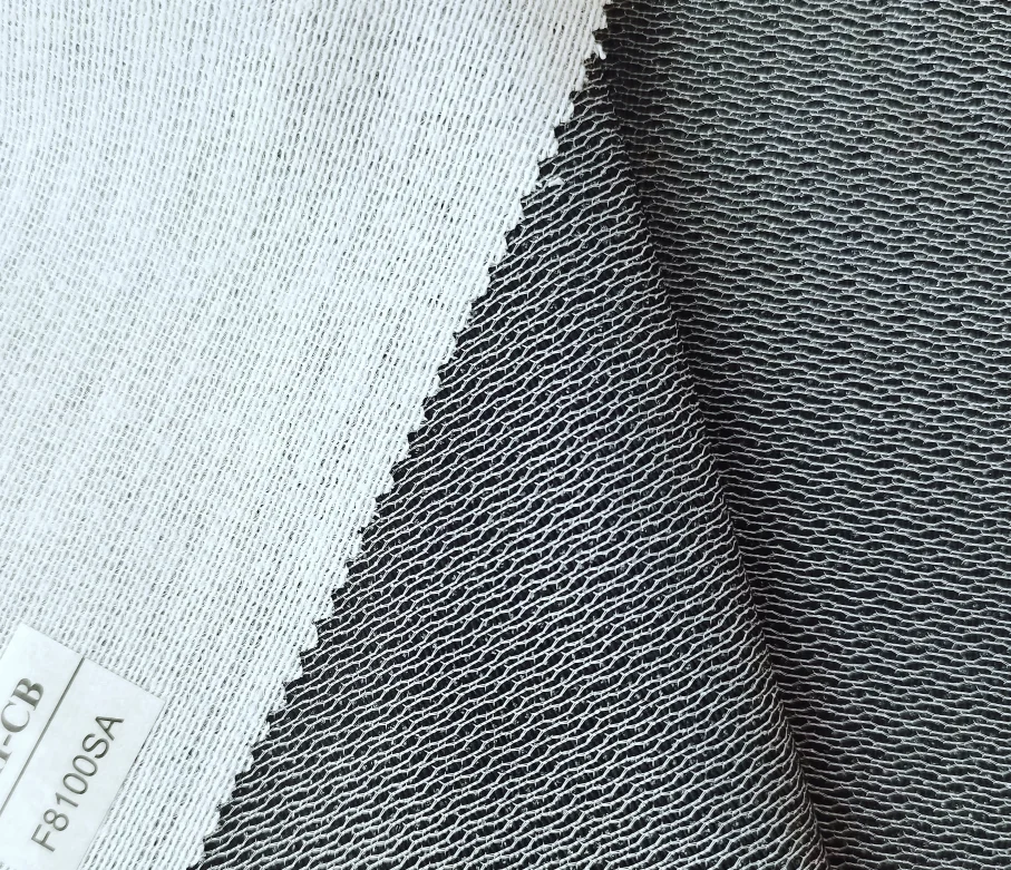 Customized fusible interlining for garments which bond strength stability