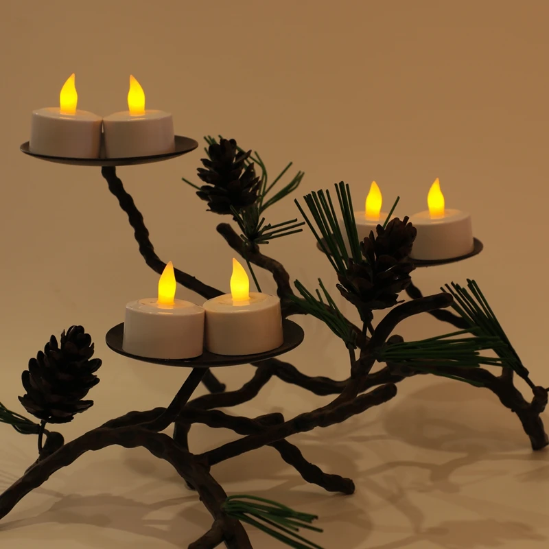 mini Flameless Moving Wick LED tea Candle light battery powered warm white tea lamp