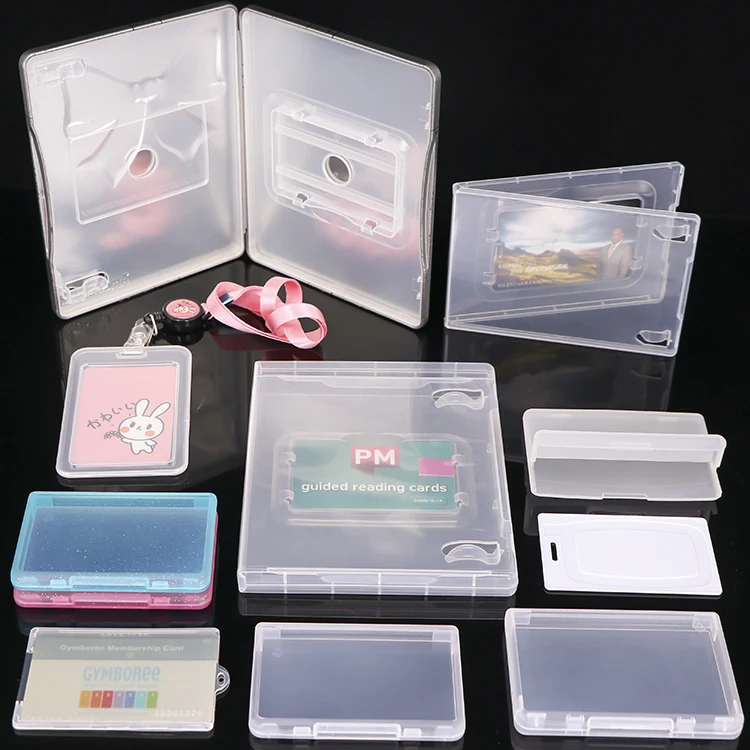 YUZMEI Plastic Wallet Business Card Holder ID Credit Business Cards Holder Display Plastic Business Name Card Storage Box