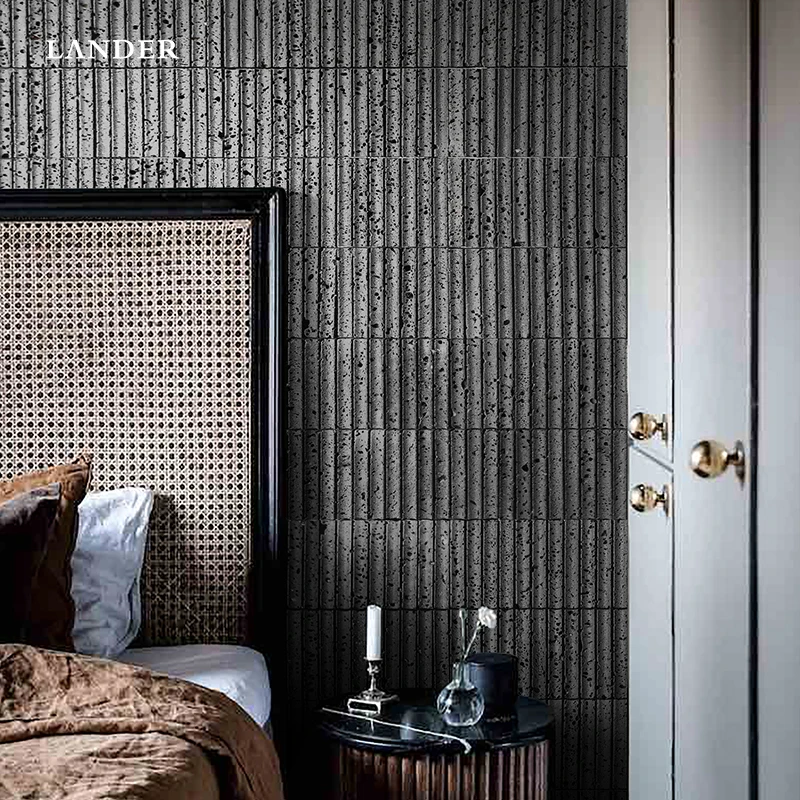 Curve fluted Marble Tiles Pencil trim door panels bianco carrarra customized fluted travertine stone mosaic wall tiles shower