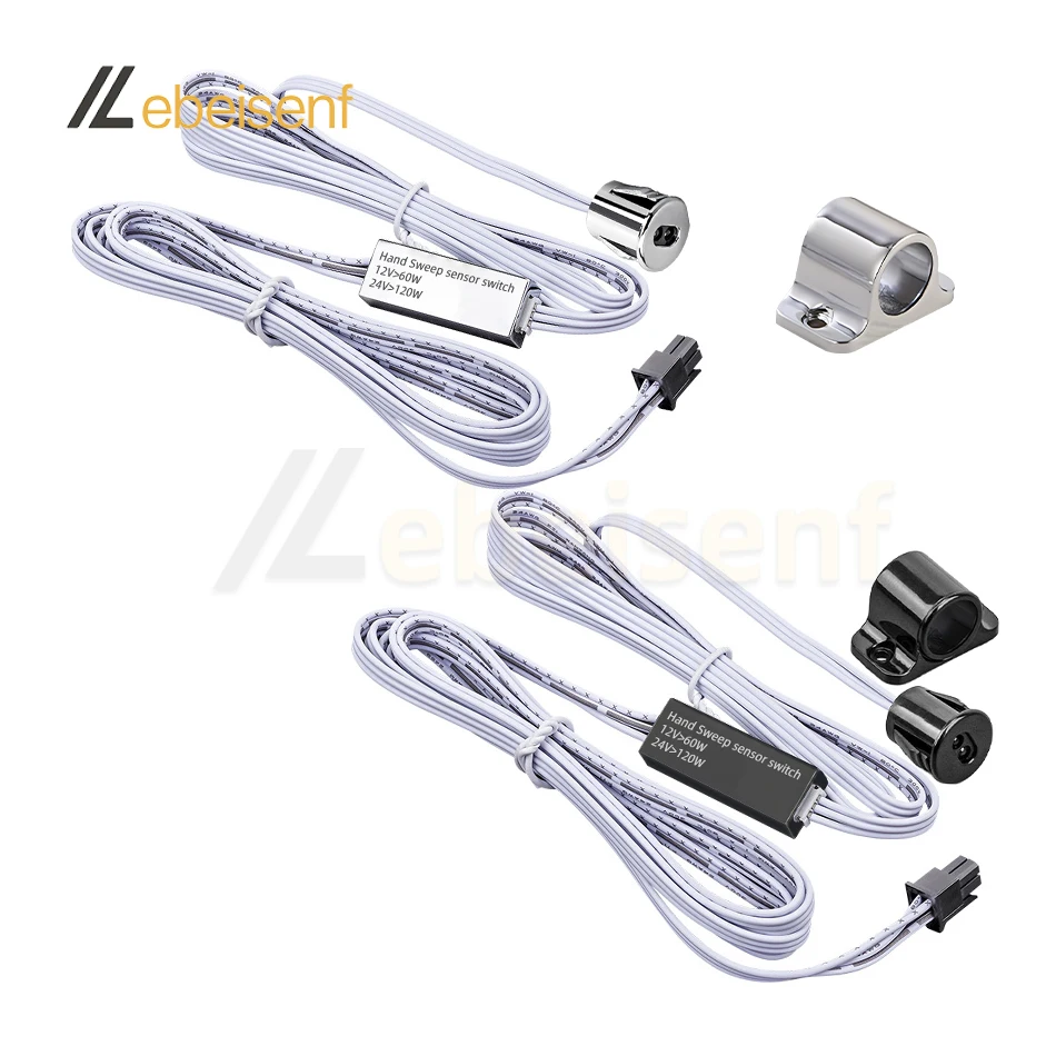 DC 12V 24V 5A Mini LED Cabinet Power Supply Dedicated Low voltage Light Hand Sweep Sensor Switch Surface/Concealed Installation