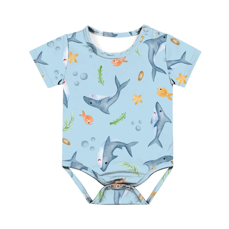 infant clothes in bulk short sleeve romper baby t-shirt newborn onsie for girls Floral Jumpsuit Little Kid Bodysuit Crawl Suit