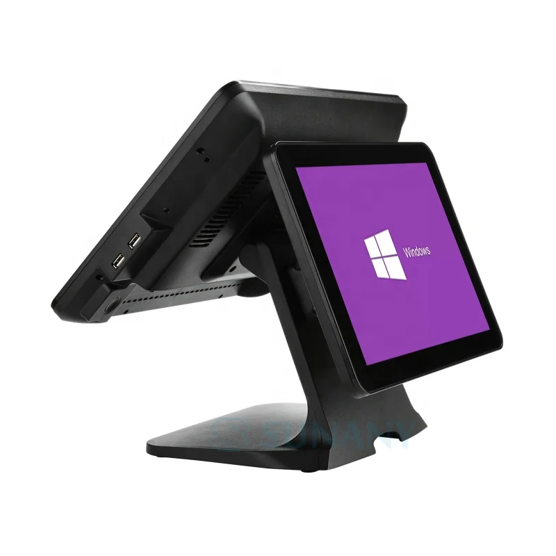 Широко используется настольный Pos терминал двойной экран Pos машина Windows компьютер