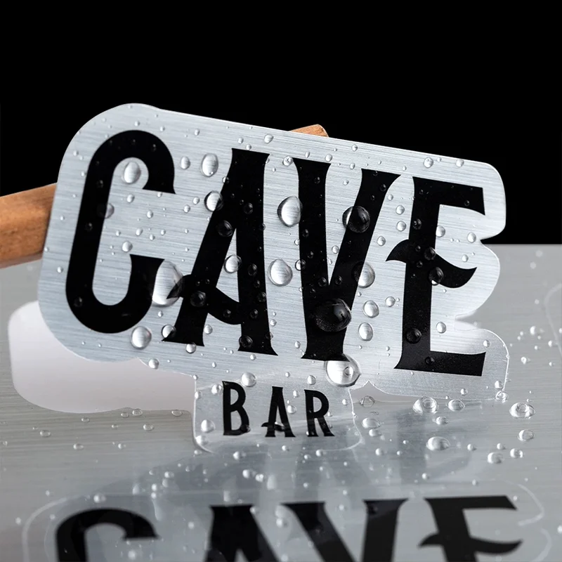 Custom Printing Brand Logo PVC Self-adhesive Die Cut Gold Silver Sticker Bottle Waterproof Stickers