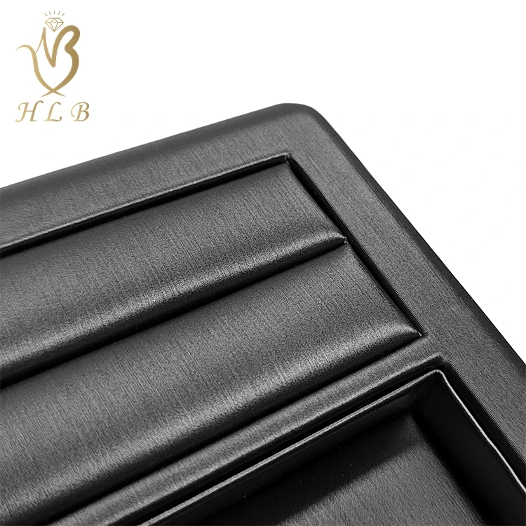 HLB Custom leather jewelry displays set showcase jewellery display stands sets for retail shop counter