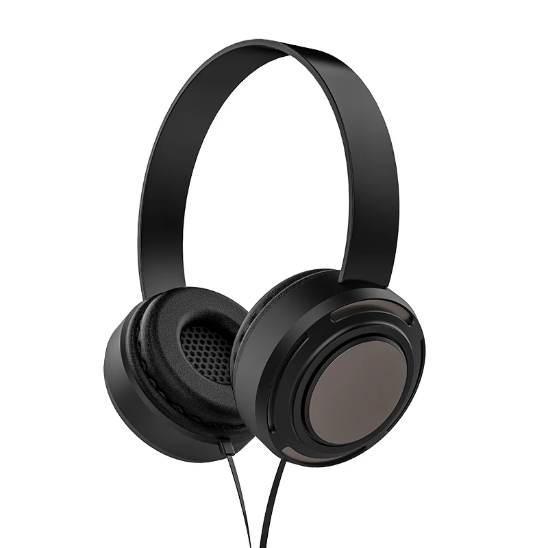 AZK&LELISU Fone De Ouvido DJ Sport Headphones Earmuff Cover Headphones Flexible Metal 1.1m Wire Control Hifi Stereo Headset