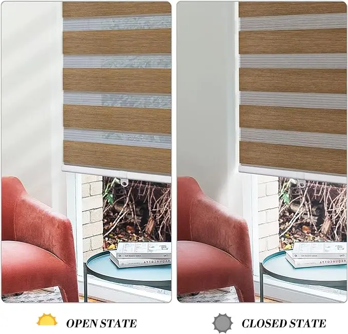 Custom Smart Electric Blackout Zebra Blind Motorized Zebra Blinds Cordless Blinds