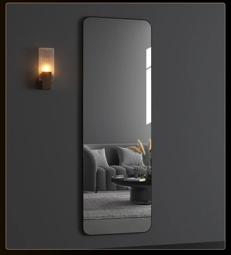 custom big black gold metal framed rectangle full length large dressing makeup hanging wall mirror miroir espejo spiegel