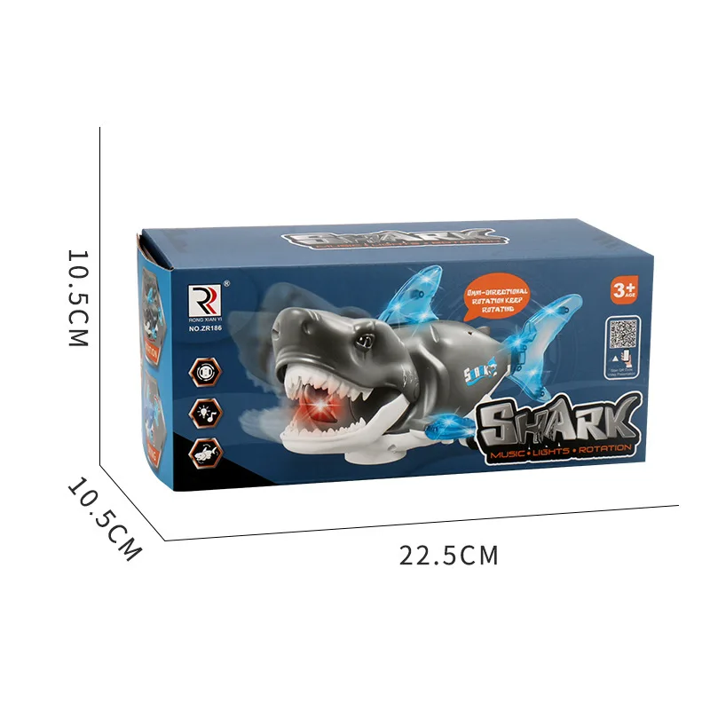 KSF Hot Selling Electric Toys Ocking Gimbal Shark Universal Wheel Shark Kids Children Toys Car With Light Music Funny Toys