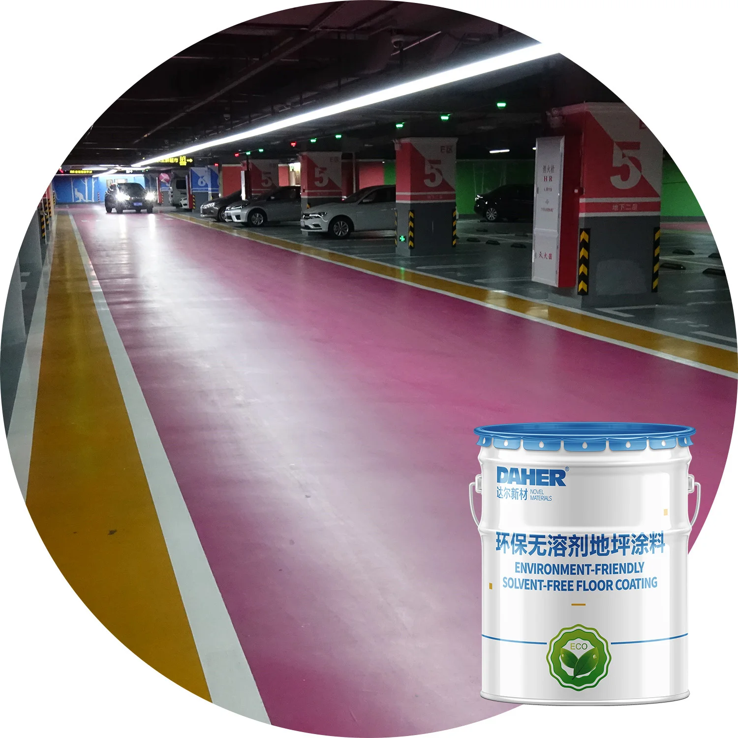 self-leveling outdoor garage anti slip coating epoxy resin concrete floor paint
