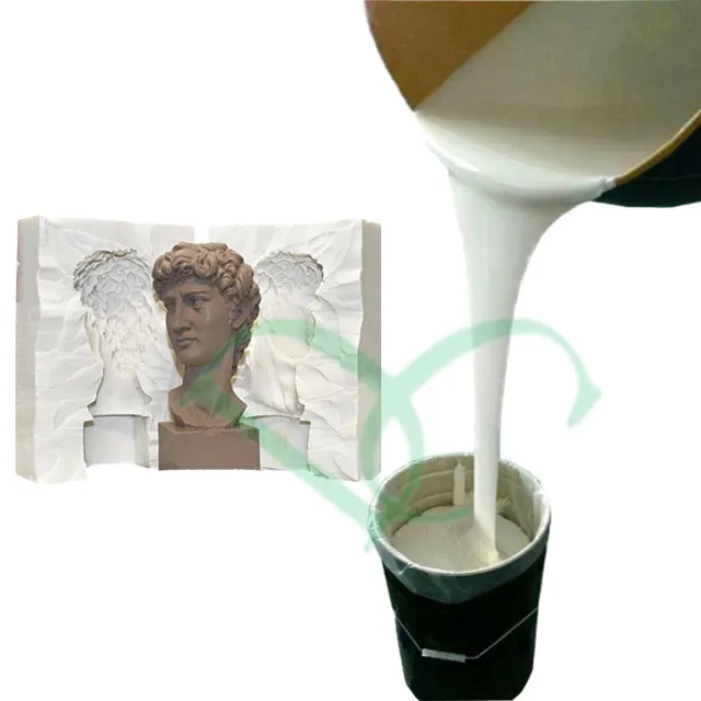 Cement Statues Mold Making RTV2 Condensation Cure Silicone Rubber By Pour Or Brush Way