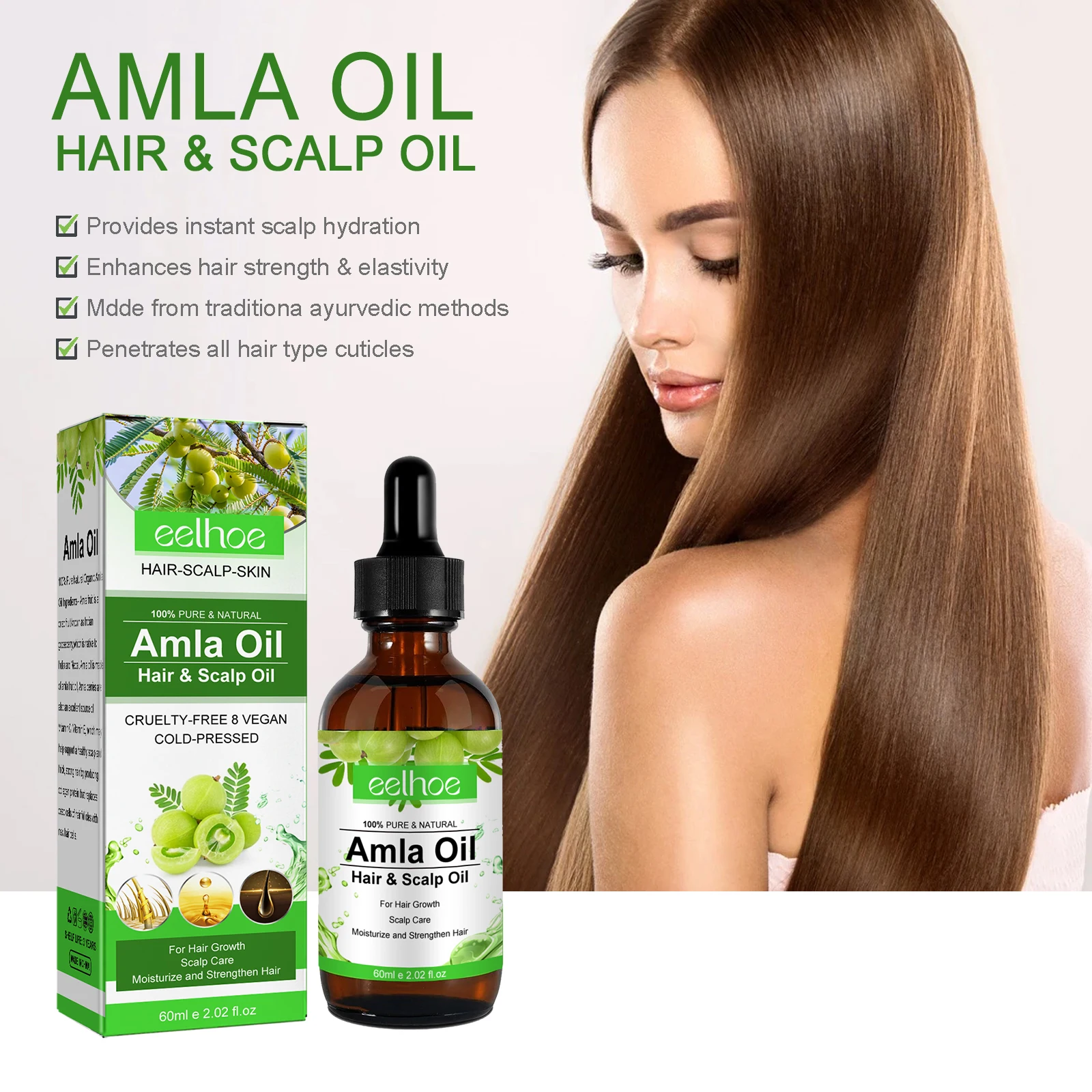 Hot sales  100% Natural organic Indian gooseberry hair oil