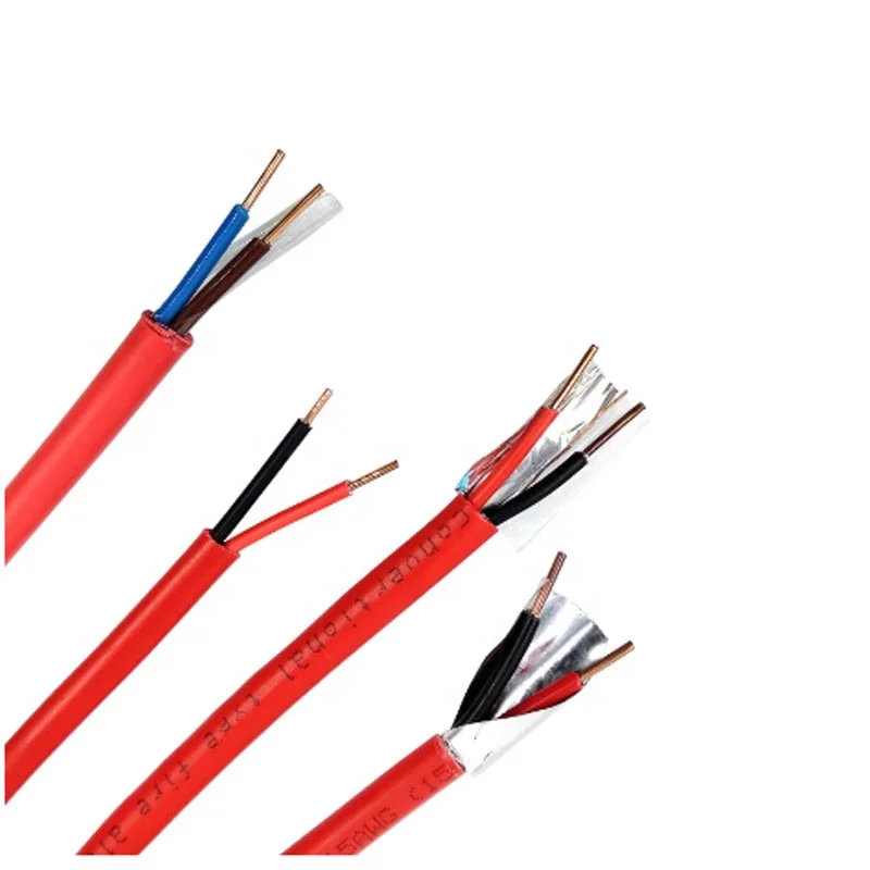 2 Core Shield Red Black LSZH Fireproof Alarm Cable 1.5mm 2.5mm Power Cable for Fire Alarm Systems