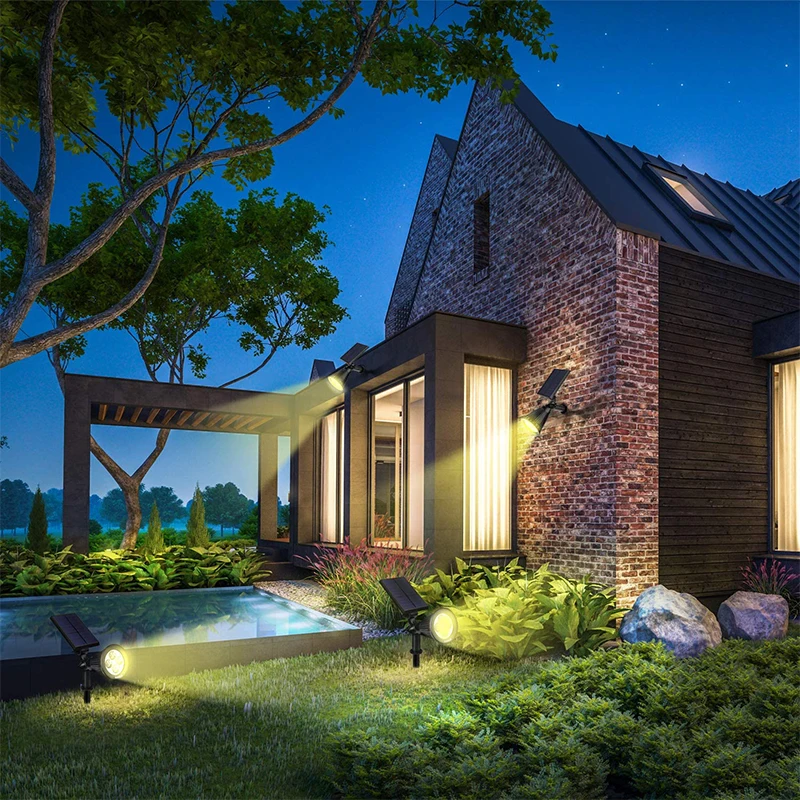 
High Quality Outdoor Solar Power Led Landscape Light Adjustable Spotlight Flood Light for Lawn 