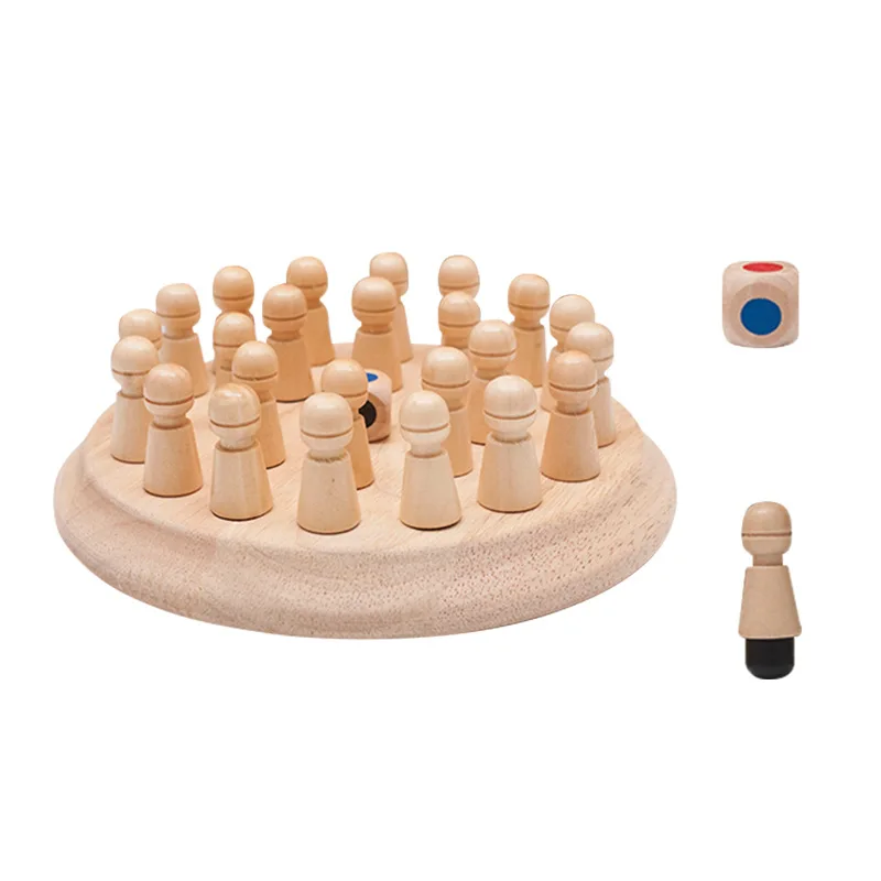 
Children Wooden Memory Matchstick Chess Game,Educational Intelligent Logic Game and Kid IQ Brain Teaser Game Family Party Casual 