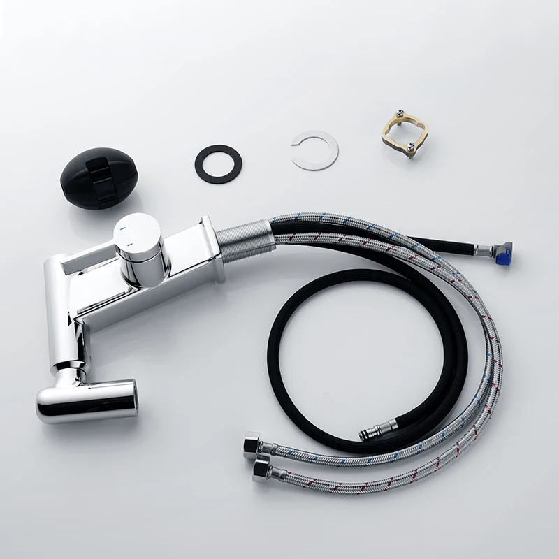 Chrome Pull Out Basin Faucet Multifunctional 3 Mode Sprayer Nozzle Brass Bathroom Hot and Cold Water Sink Mixer Tap