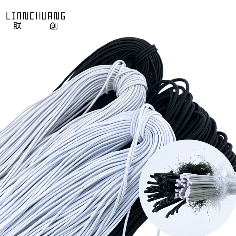 2.5mm 4mm 5mm 8mm 10mm Strong Stretch Elastic Bungee Cord Colorful Round Elastic Shock Rope Rubber Cord