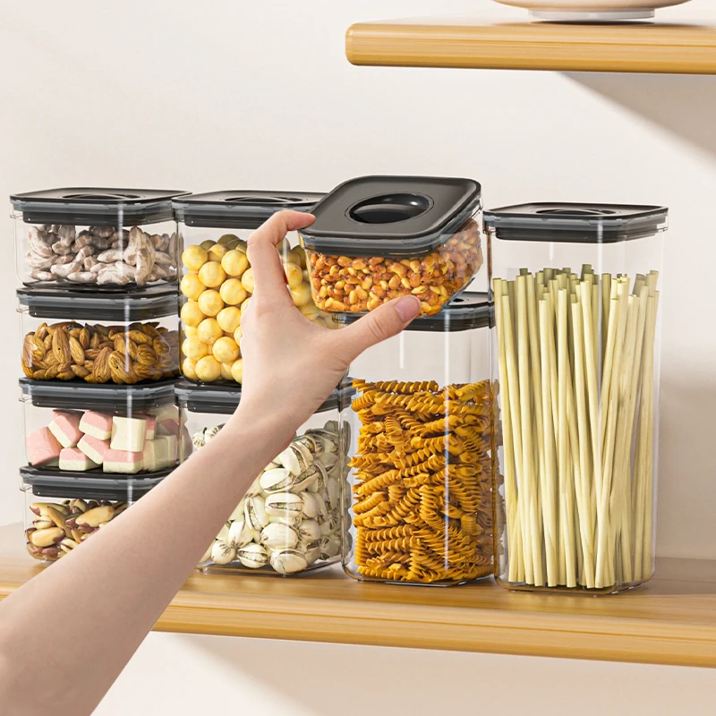 5 Pieces Set Kitchen Storage Containers BPA Free Keep Food Fresh Plastic Food Storage and Organization With Lids