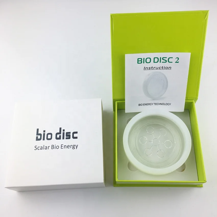 Wholesale bio scalar quantum energy Alpha spin bio glass disc with negative ion .OEM LOGO .