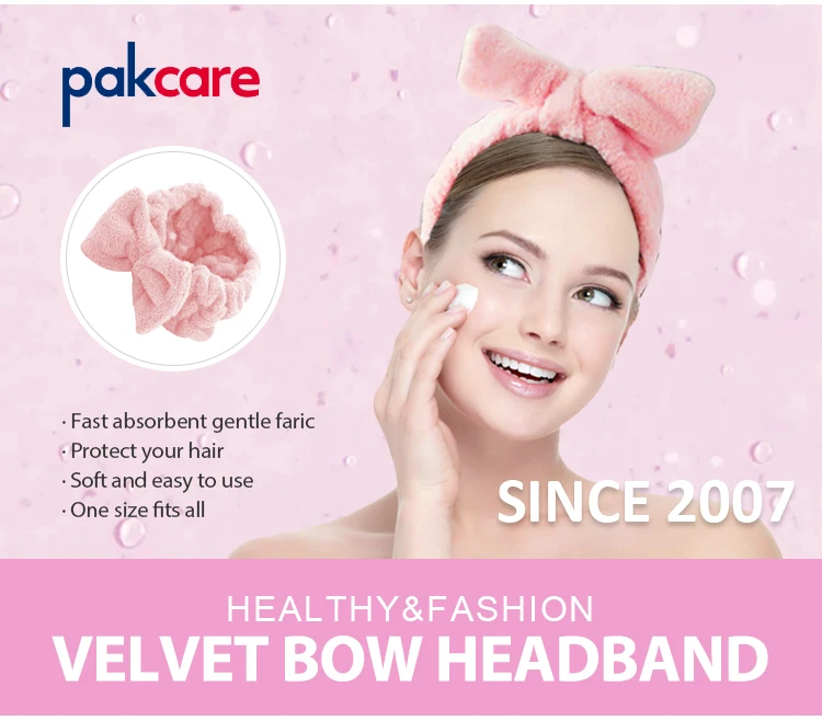 Pakcare 2024 New Arrived Soft Spa hair band Fluffy Makeup Headbands Slumber Party Supplies Headband for Washing Face