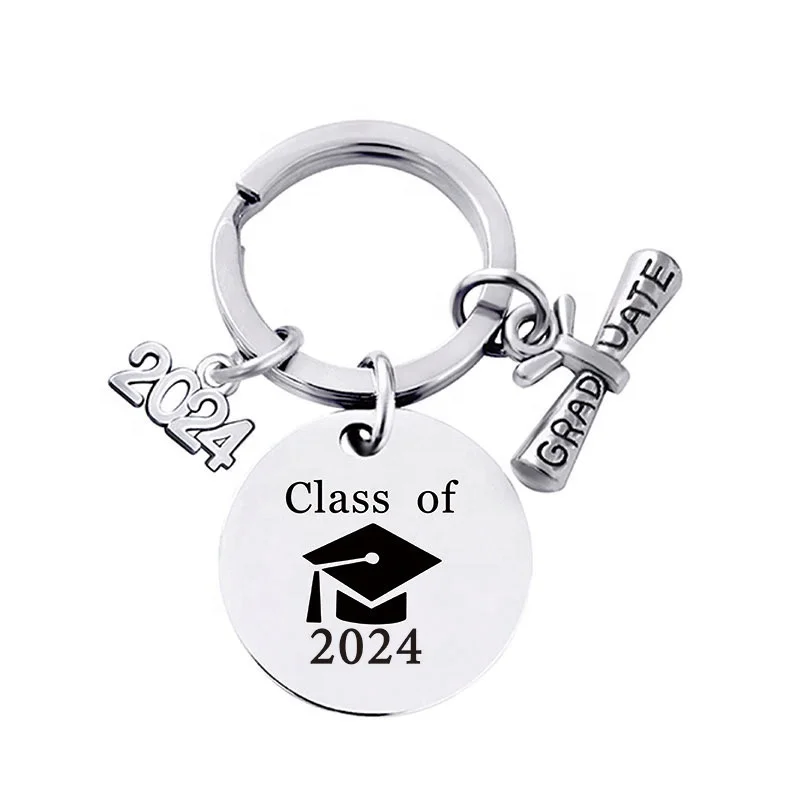 Graduation Season Souvenir Customized Memories Personality Stainless Steel Keychain