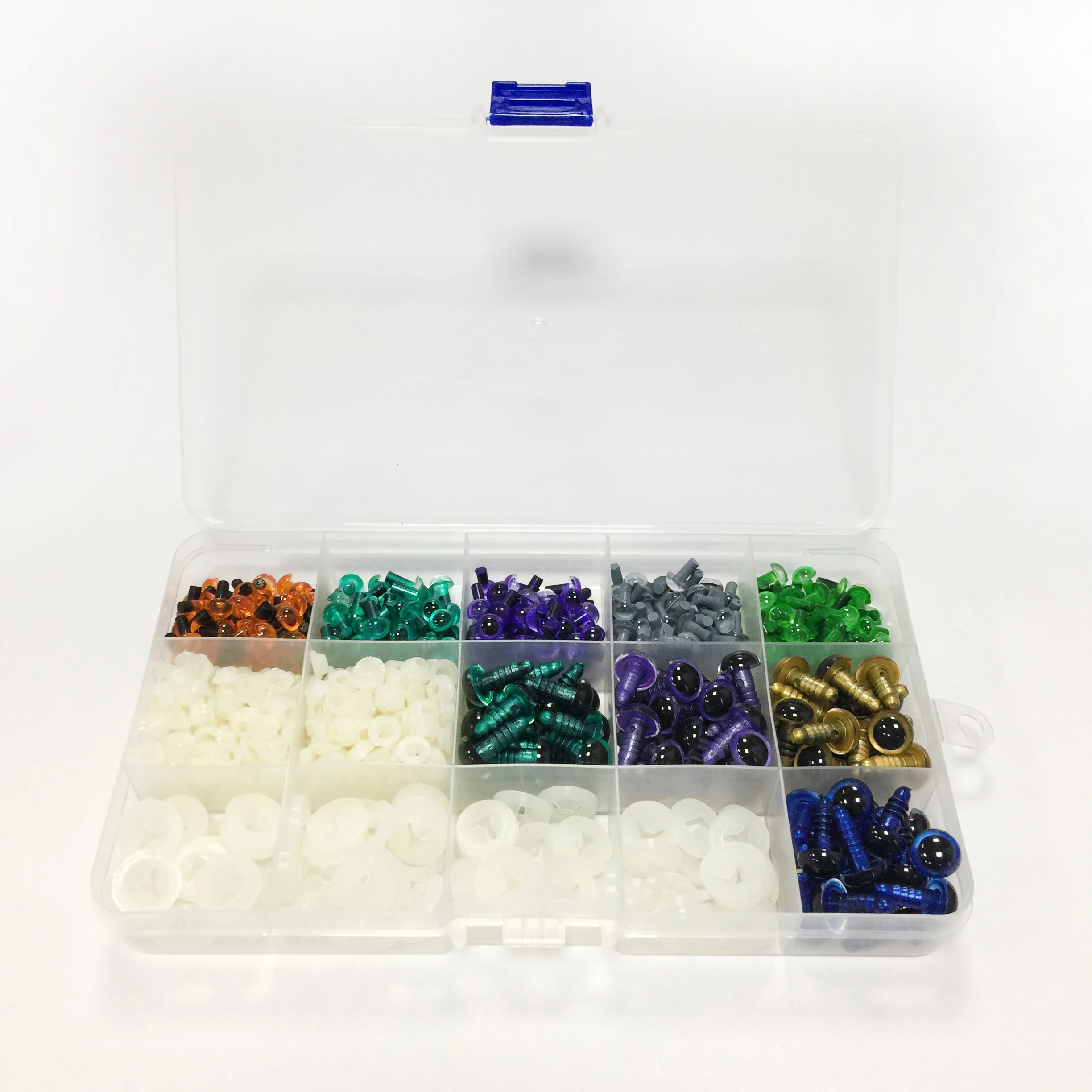 330 pcs 6mm 10mm Safety Eyes with Washers for Amigurumi Doll Crochet Colorful Glitter Plastic Eyes for Crafts Teddy Bear