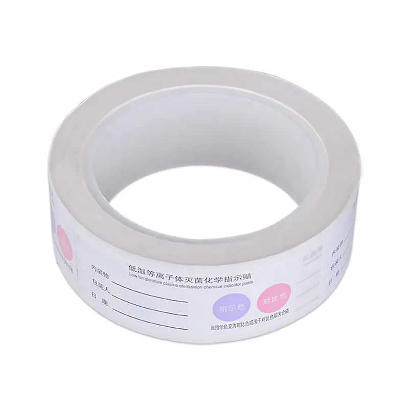 Low temperature Plasma Sterilization Chemical Indicator tape color blue turn red
