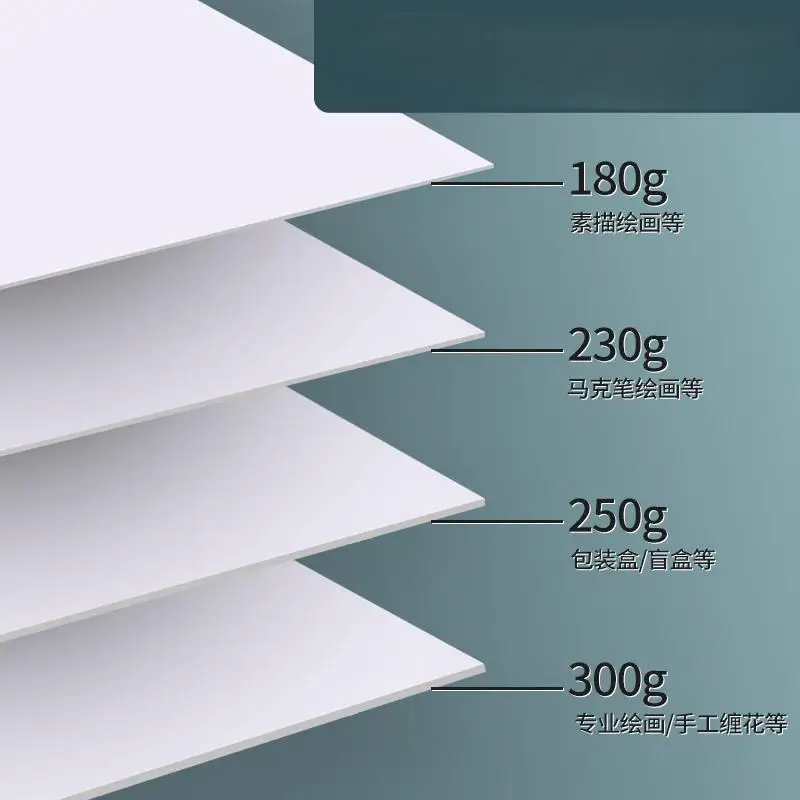 White Cardboard Paper for Painting and Art Projects