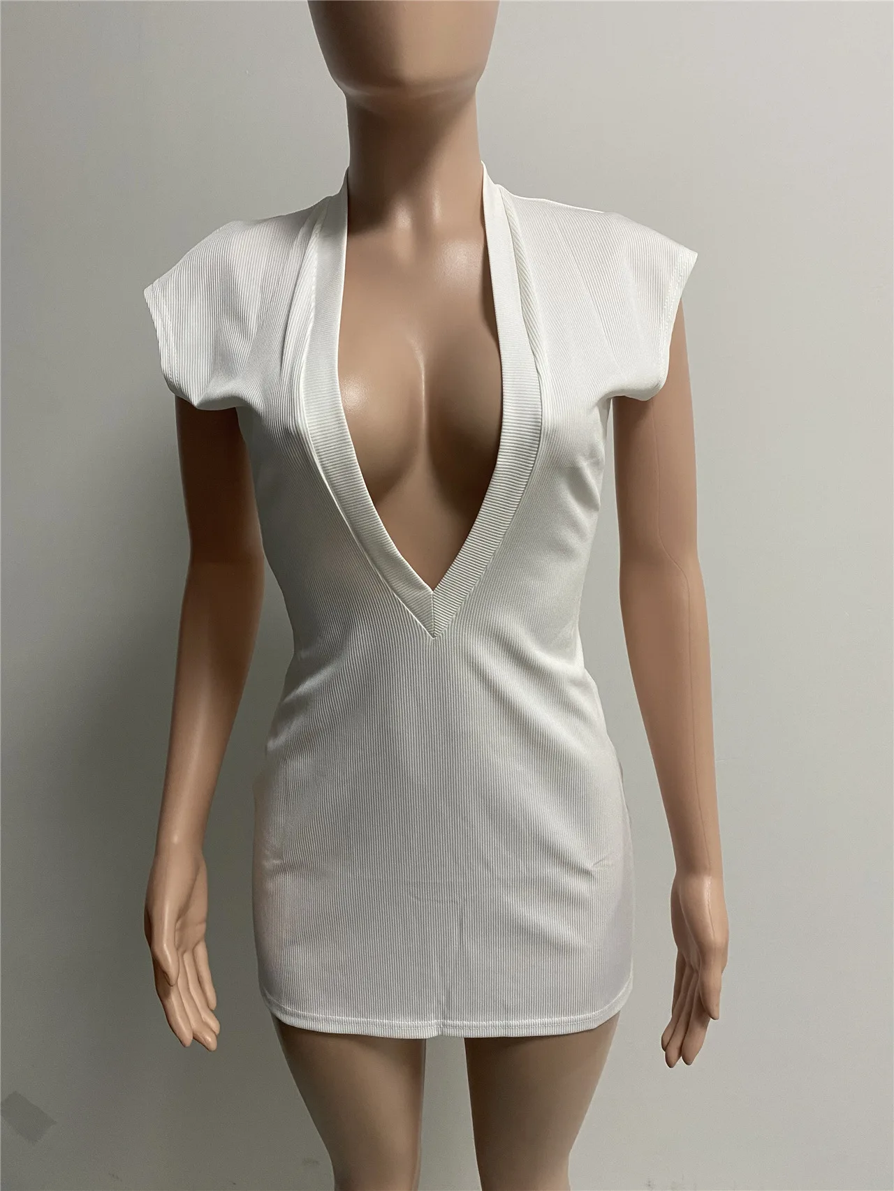 Womens Clothes 2022 Sexy Deep V Mini Dress Nightclub Dresses Women Summer Dress