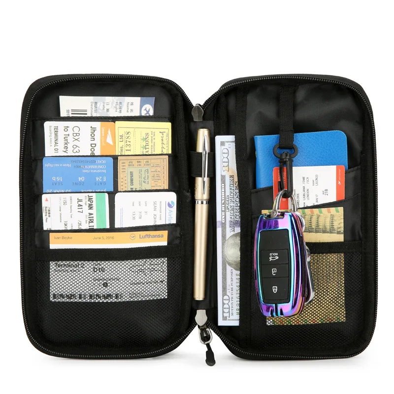 Custom Logo RFID Travel Passport Wallet Large Waterproof Family Fashionable New Travel Wallet