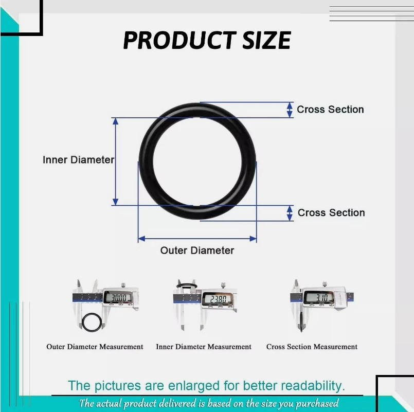 Metric Nitrile Rubber O Rings Seals 6mm Cross Section 17-490mm OD O-Ring Sealing